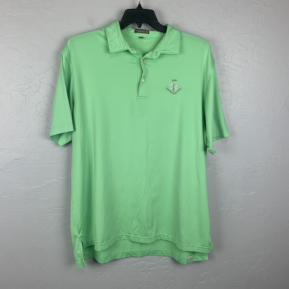 Peter Millar Carnoustie Shirt Mens XL Green Performance Summer Comfort Golf